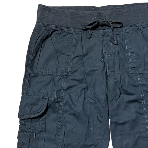 Vintage 90’s Wide Leg Cargo Pants Navy Size Small - Picture 2 of 5